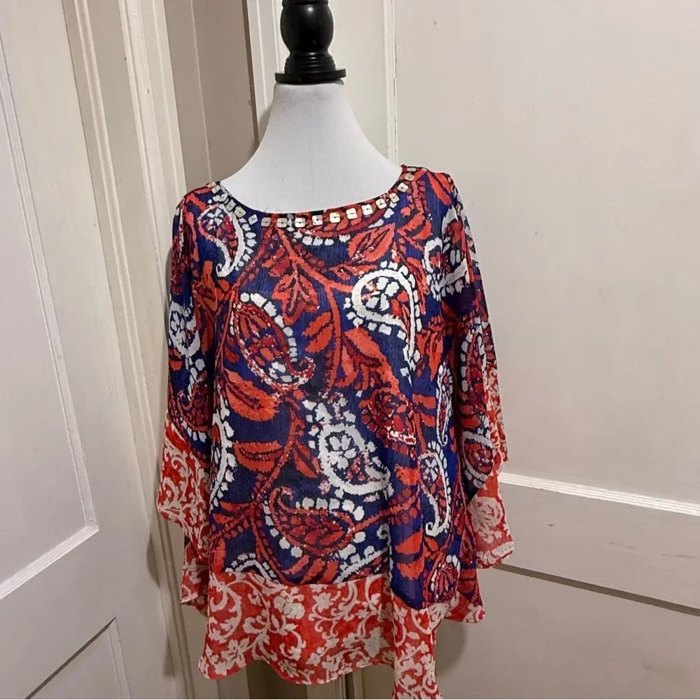 Ruby Rd. Multicolor Abstract Top - Picture 9 of 12